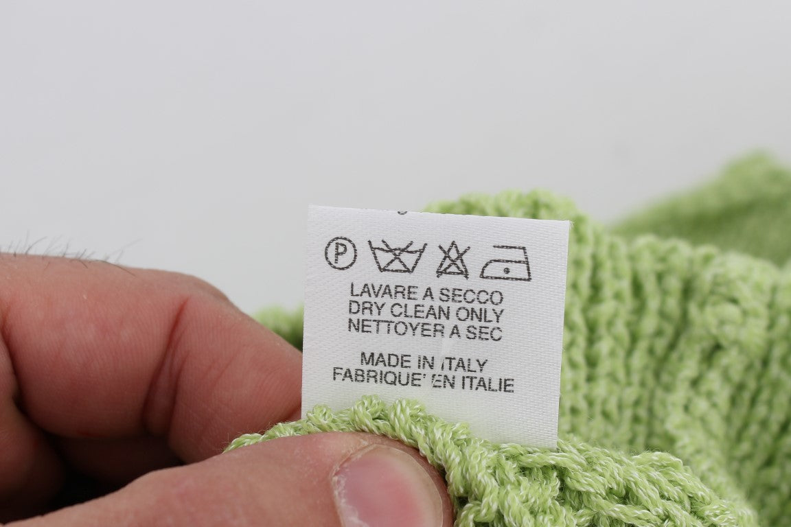 PINK MEMORIES Green Cotton Blend Knitted Sweater | Regal Royce