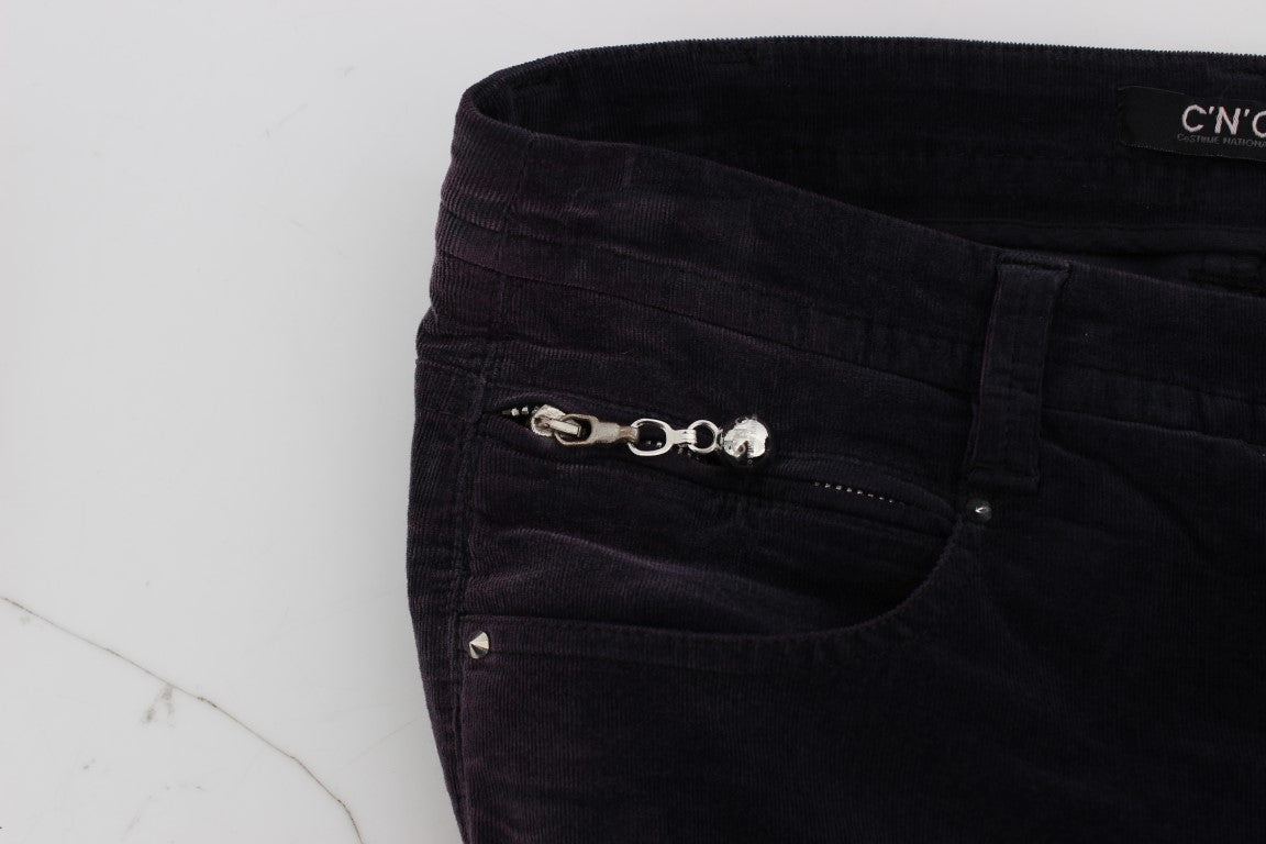 Costume National Purple Cropped Corduroys Jeans | Regal Royce