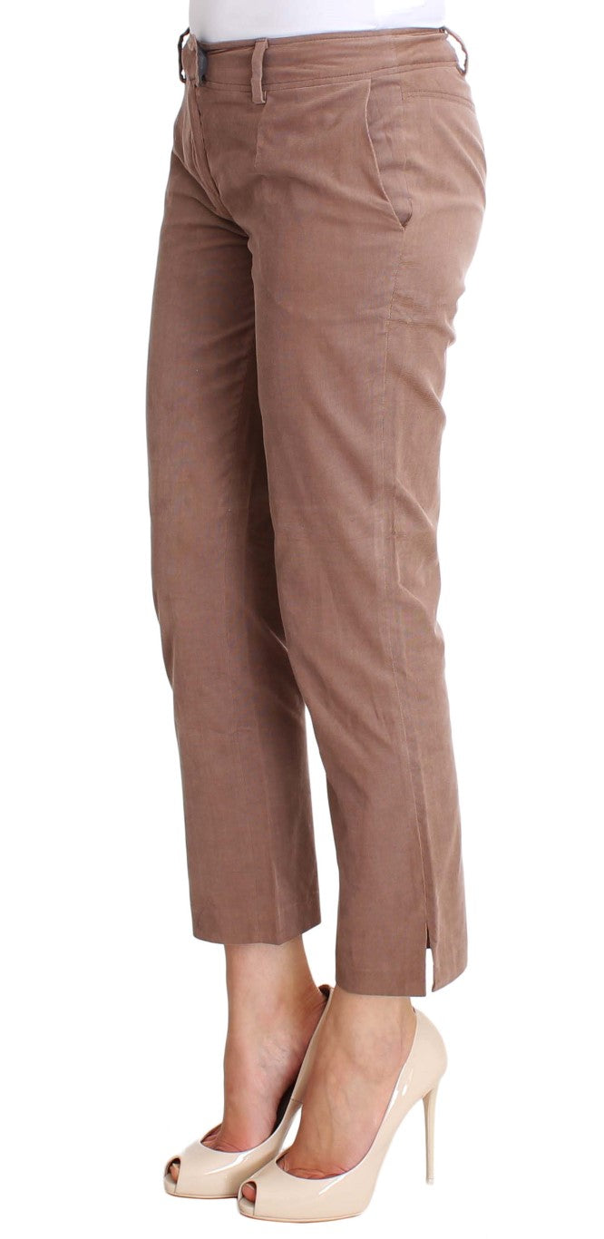 Costume National Brown Cropped Corduroys Pants | Regal Royce