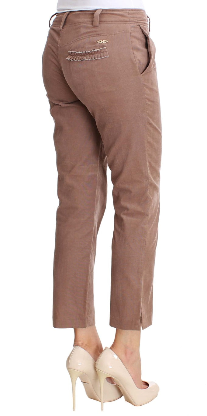 Costume National Brown Cropped Corduroys Pants | Regal Royce