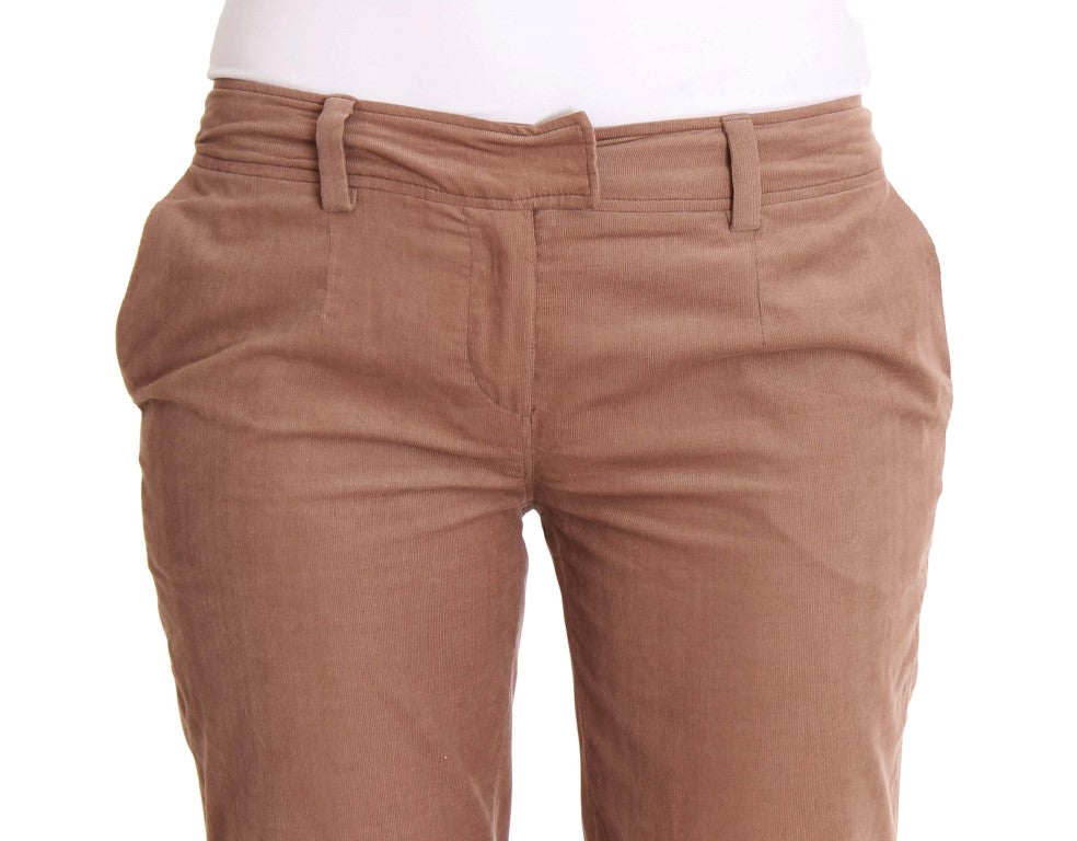 Costume National Brown Cropped Corduroys Pants | Regal Royce