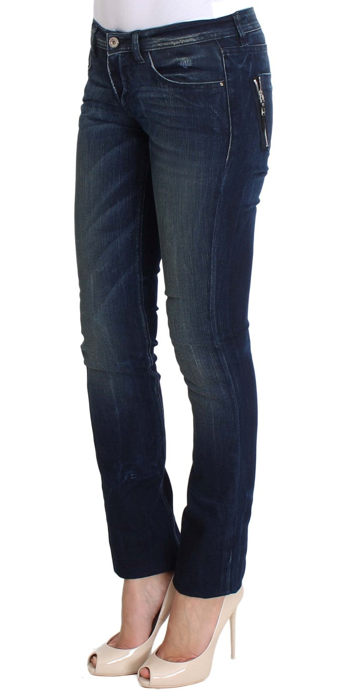 Costume National Blue Wash Cotton Slim Fit Skinny Jeans | Regal Royce