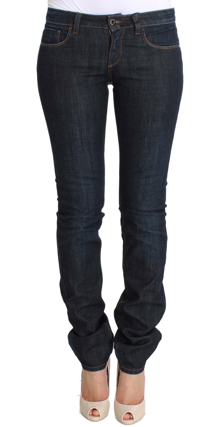 Costume National Blue Cotton Stretch Slim Fit Jeans | Regal Royce