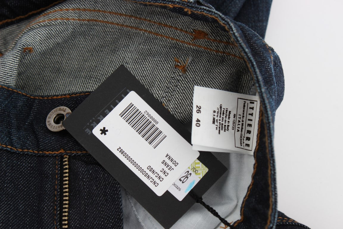 Costume National Blue Cotton Stretch Slim Fit Jeans | Regal Royce