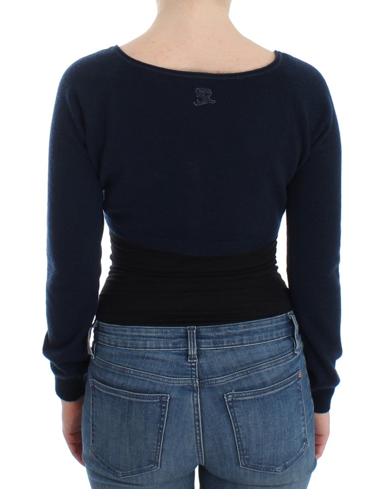 Ermanno Scervino Blue Cashmere Cardigan Sweater | Regal Royce