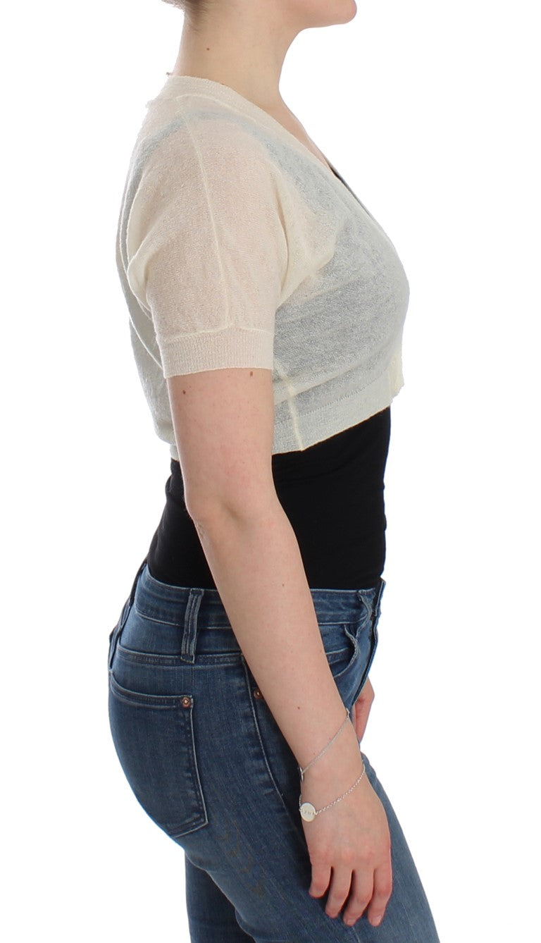 Ermanno Scervino White Wool Cardigan Sweater | Regal Royce