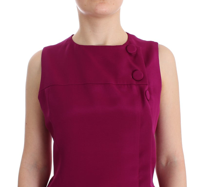 Barbara Casasola Purple Silk Sleeveless Blouse Top | Regal Royce