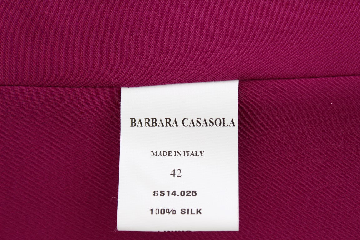 Barbara Casasola Purple Silk Sleeveless Blouse Top | Regal Royce