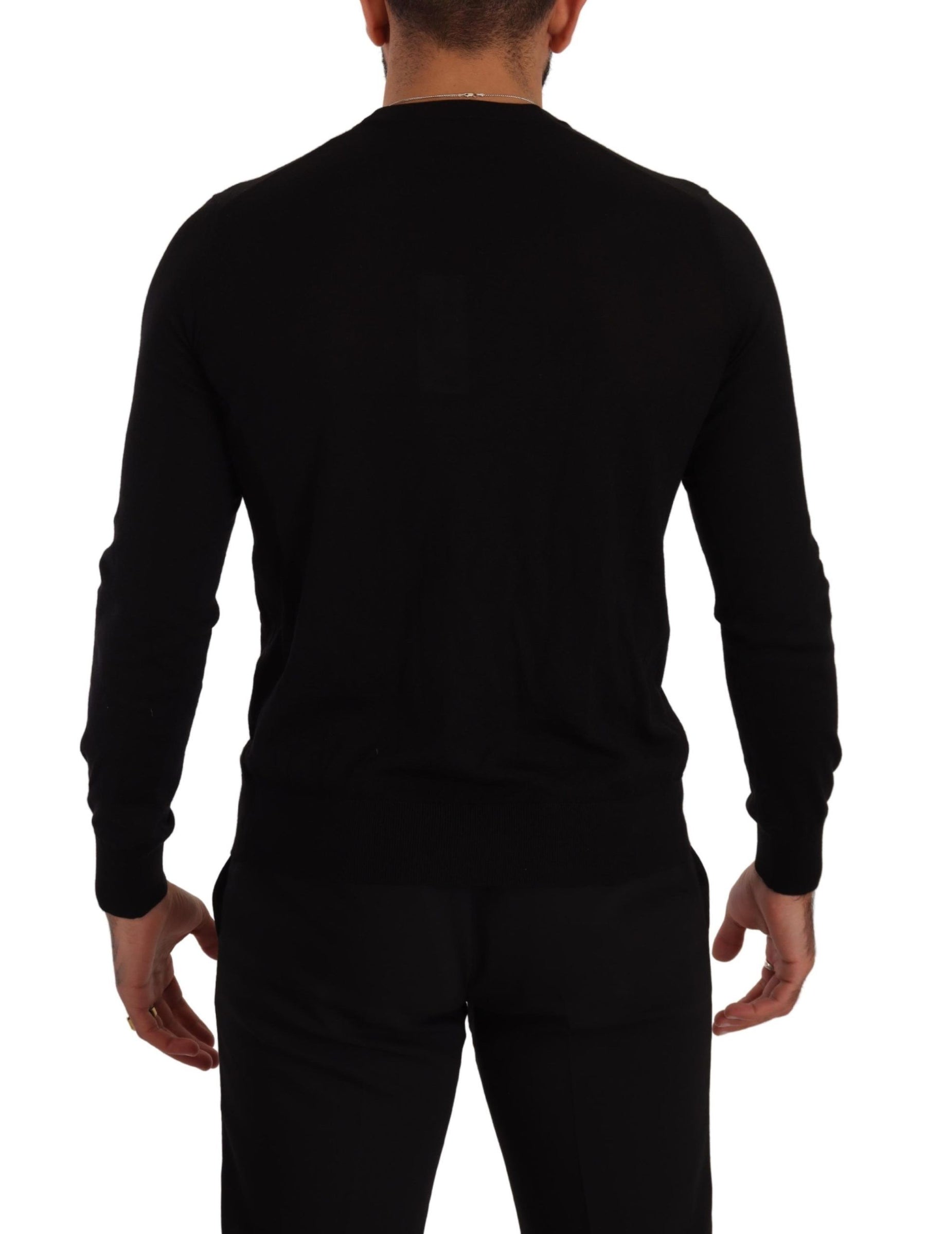 Dolce & Gabbana Black Cashmere Button Down Cardigan Sweater | Regal Royce