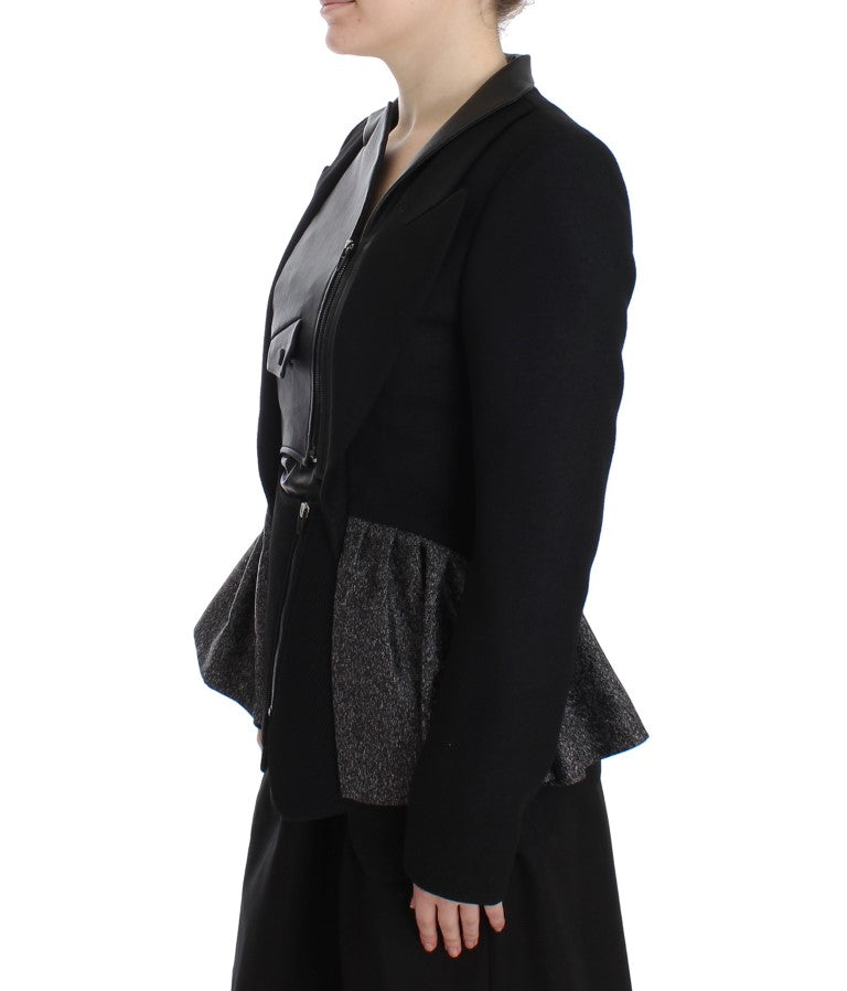 KAALE SUKTAE Black Short Blazer Coat Biker Jacket | Regal Royce