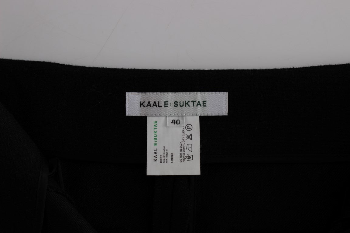 KAALE SUKTAE Black High Waist Straight Slim Dress Pants | Regal Royce