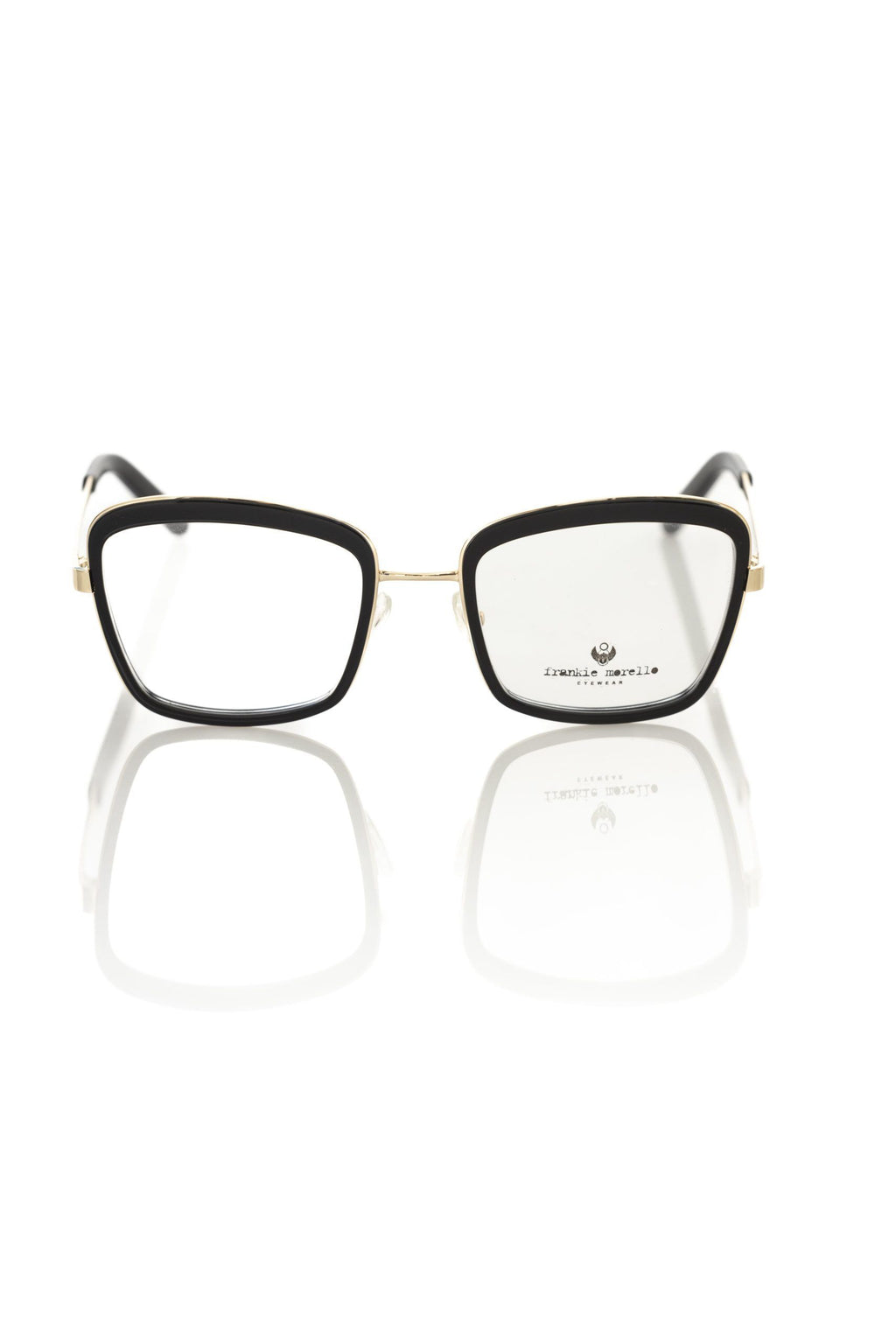 Frankie Morello Black Metallic Fibre Glasses Frame