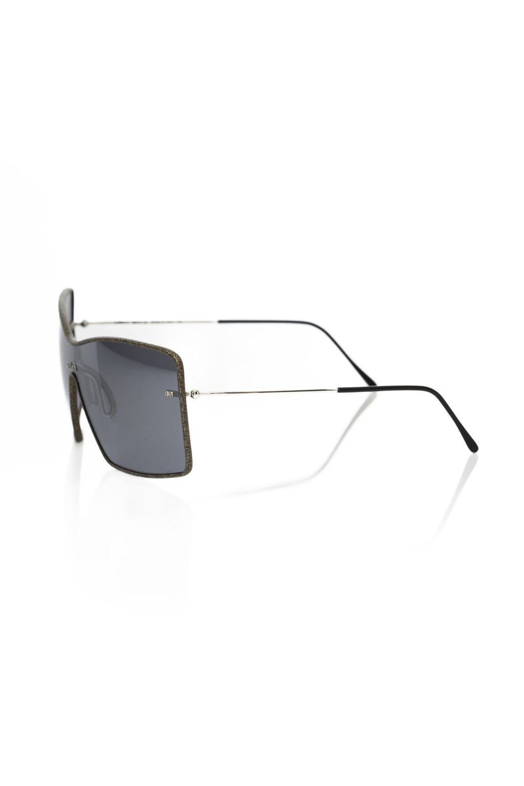 Frankie Morello Black Metallic Fibre Sunglass