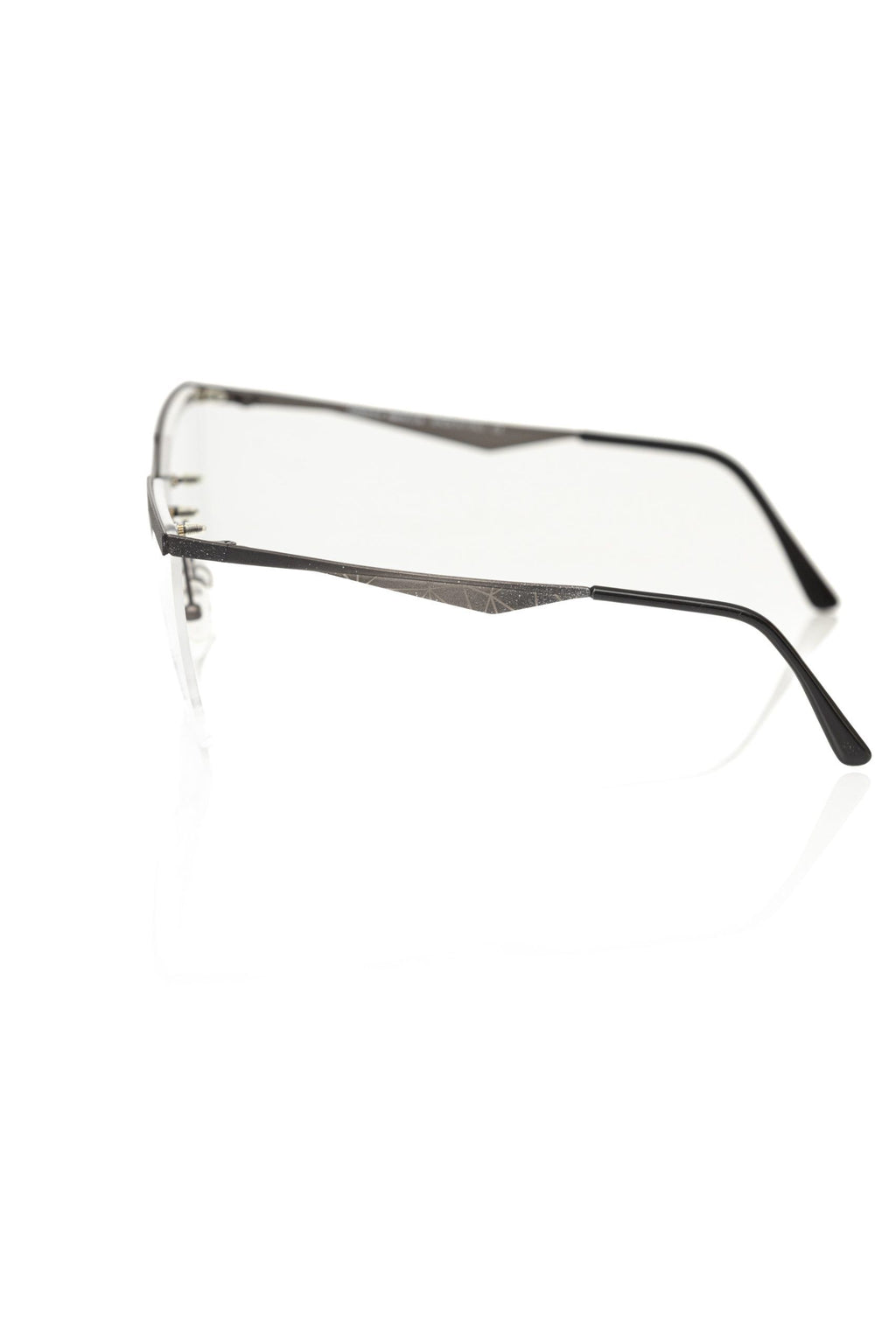 Frankie Morello Black Metallic Fibre Glasses Frame