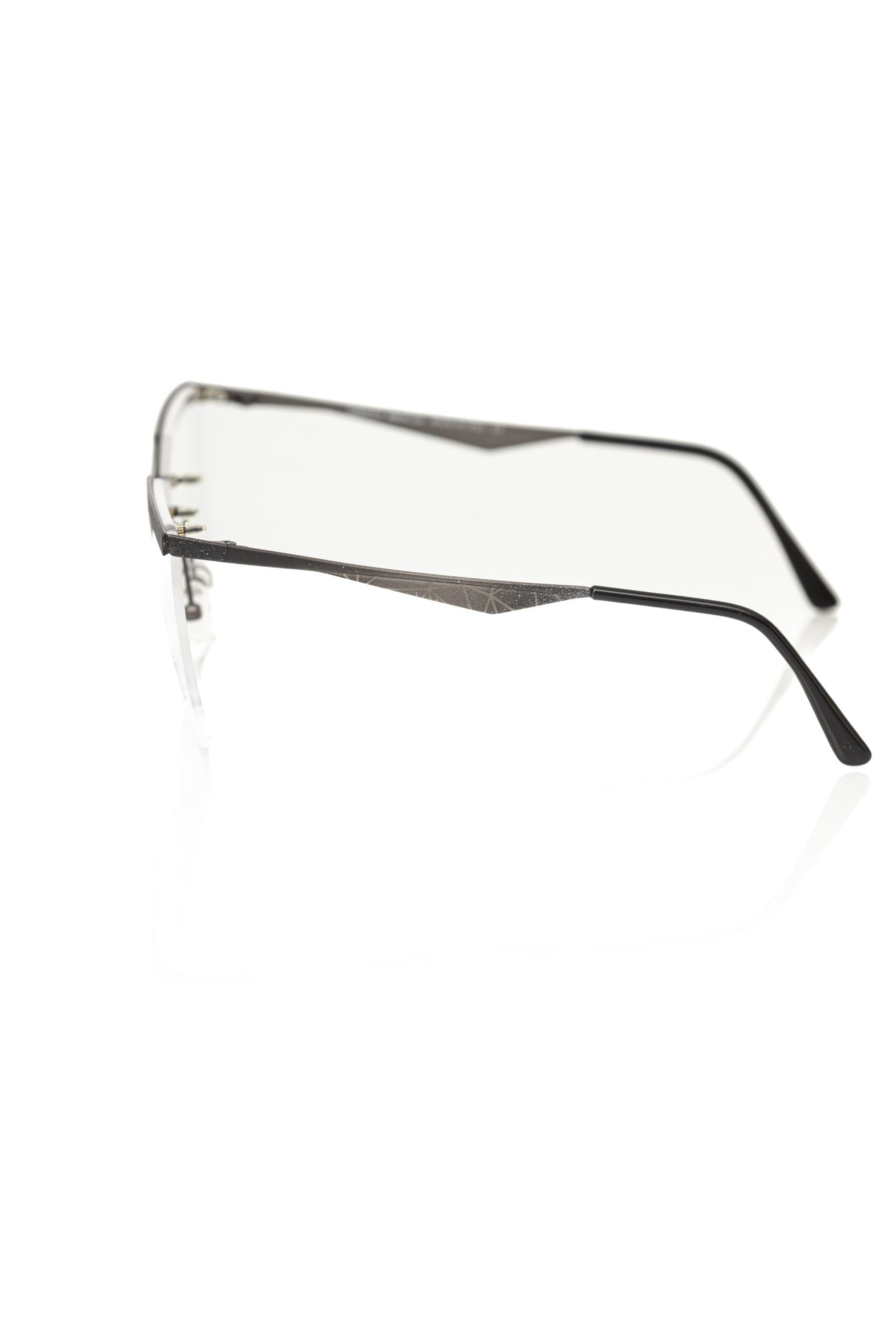 Frankie Morello Black Metallic Fibre Glasses Frame