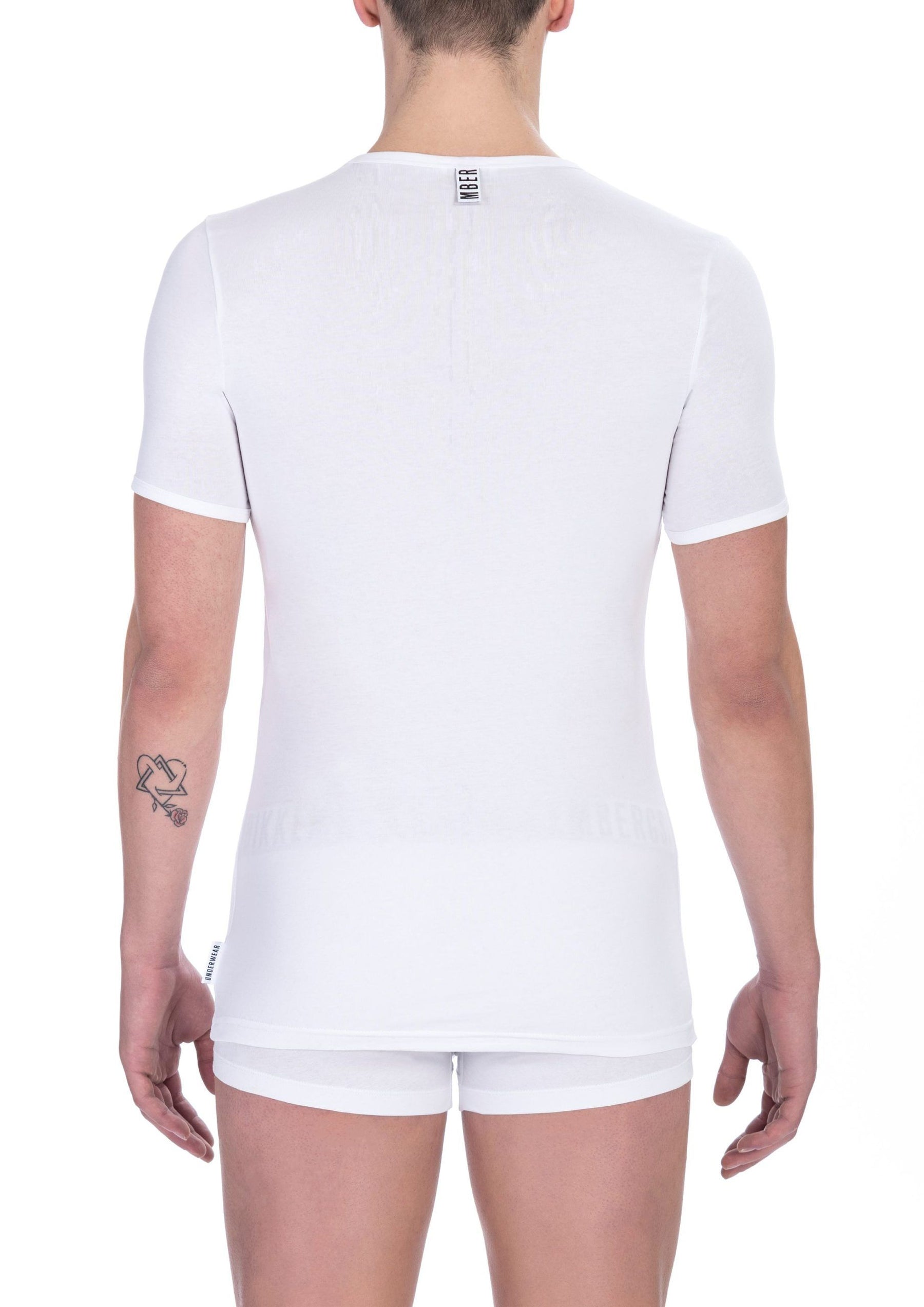 Bikkembergs White Cotton Men's T-Shirt | Regal Royce