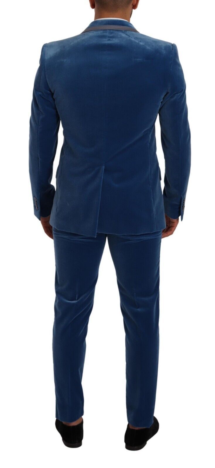 Dolce & Gabbana Blue SICILIA Velvet Slim Fit 2 Piece Suit | Regal Royce