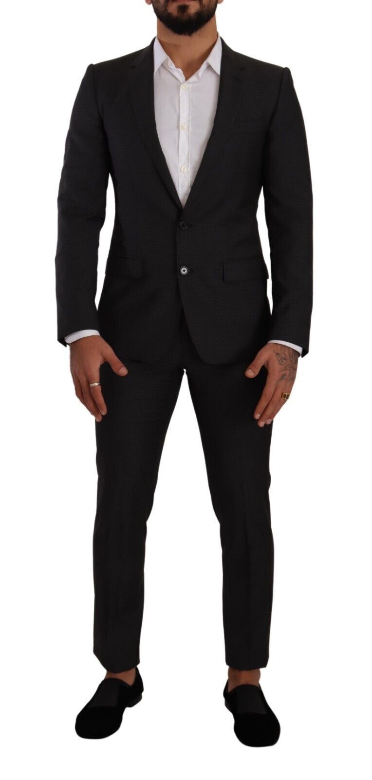 Dolce & Gabbana Black MARTINI Single Breasted 2 Piece Suit | Regal Royce