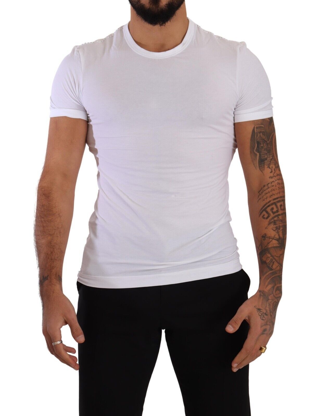 Dolce & Gabbana White Round Neck Cotton Stretch T-shirt Underwear | Regal Royce