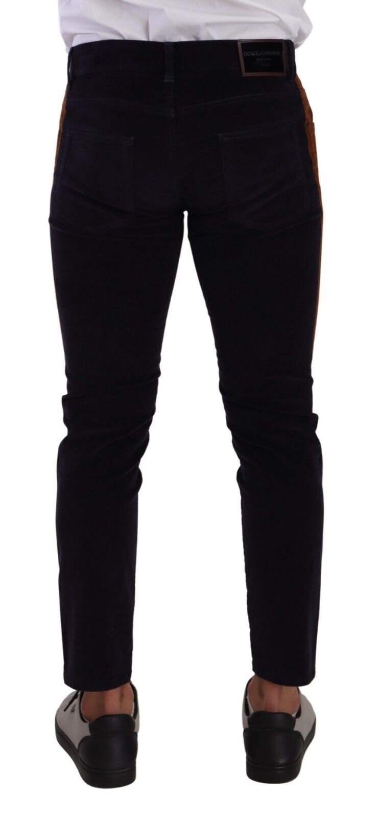 Dolce & Gabbana Blue Cotton Stretch Skinny Corduroy Jeans | Regal Royce