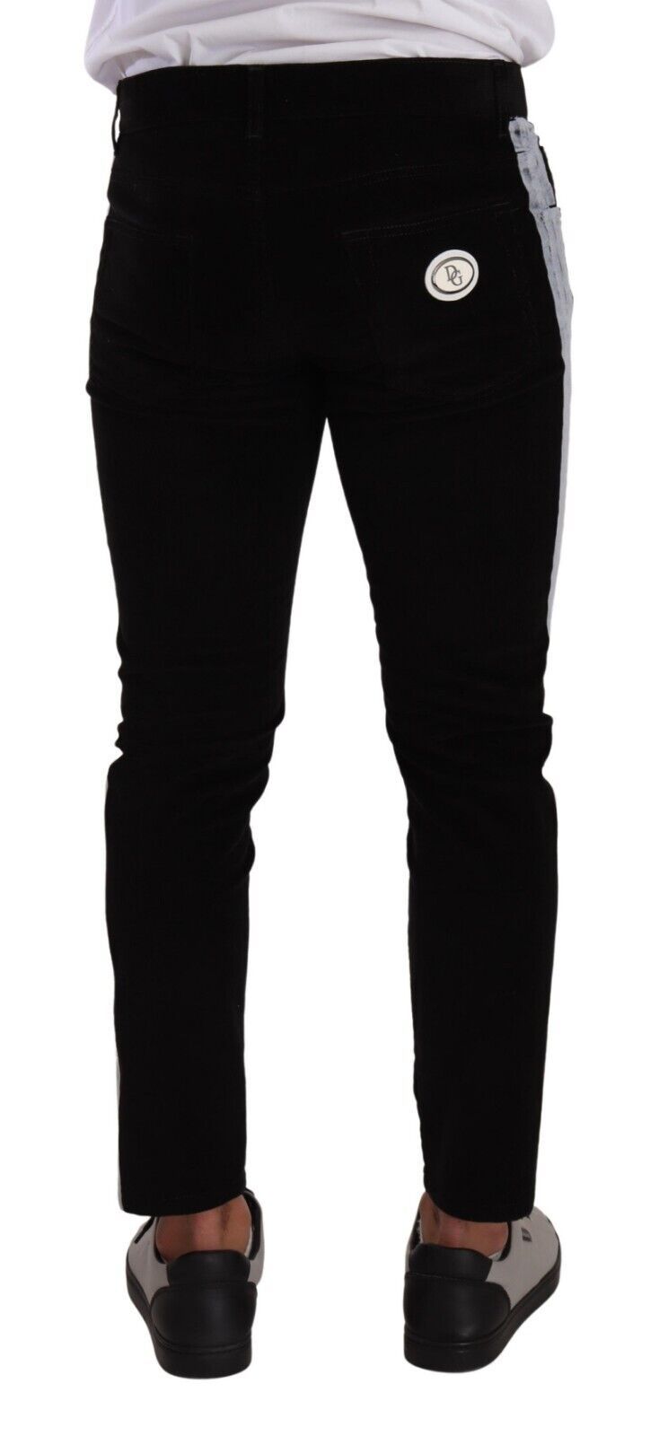 Dolce & Gabbana Black Cotton Stretch Skinny Corduroy Jeans | Regal Royce
