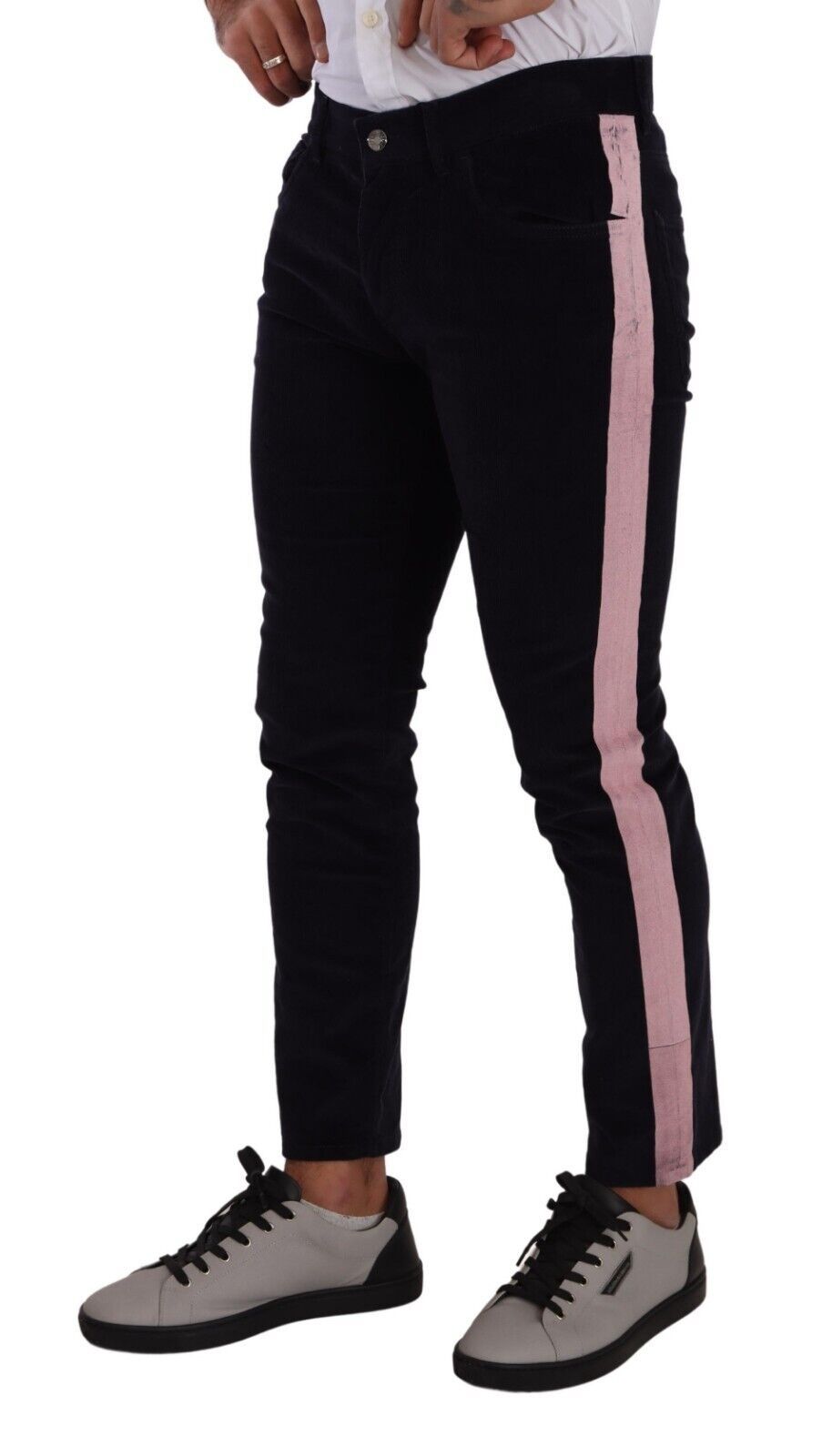 Dolce & Gabbana Blue Corduroy Cotton Stretch Skinny Jeans | Regal Royce