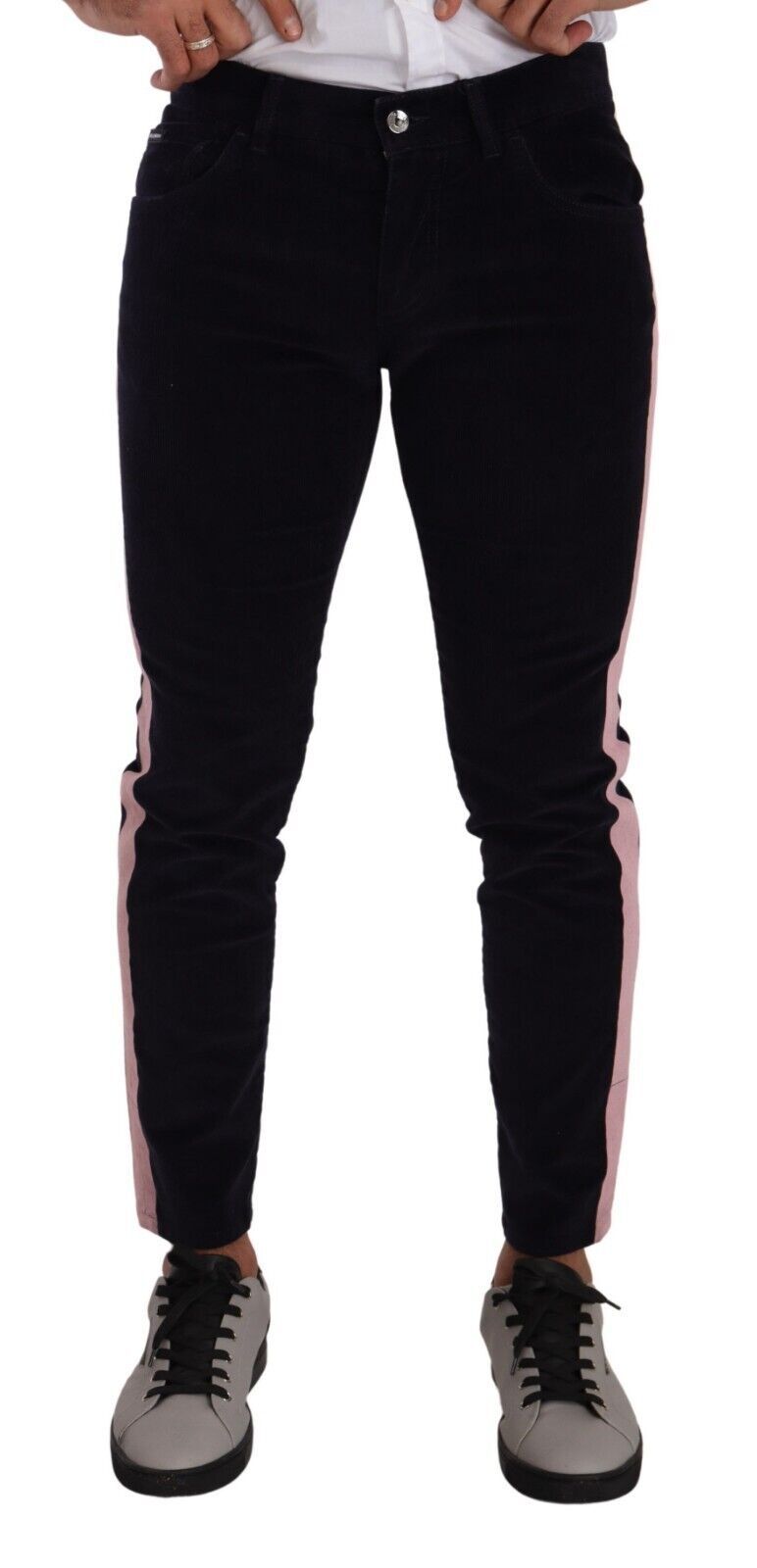 Dolce & Gabbana Blue Corduroy Cotton Stretch Skinny Jeans | Regal Royce