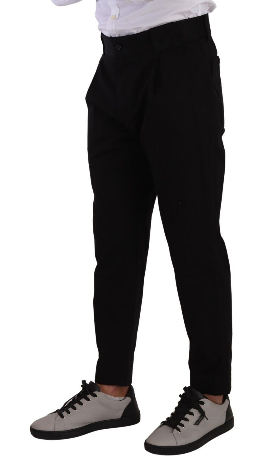 Dolce & Gabbana Black Cotton Stretch Chinos Trouser Jeans | Regal Royce