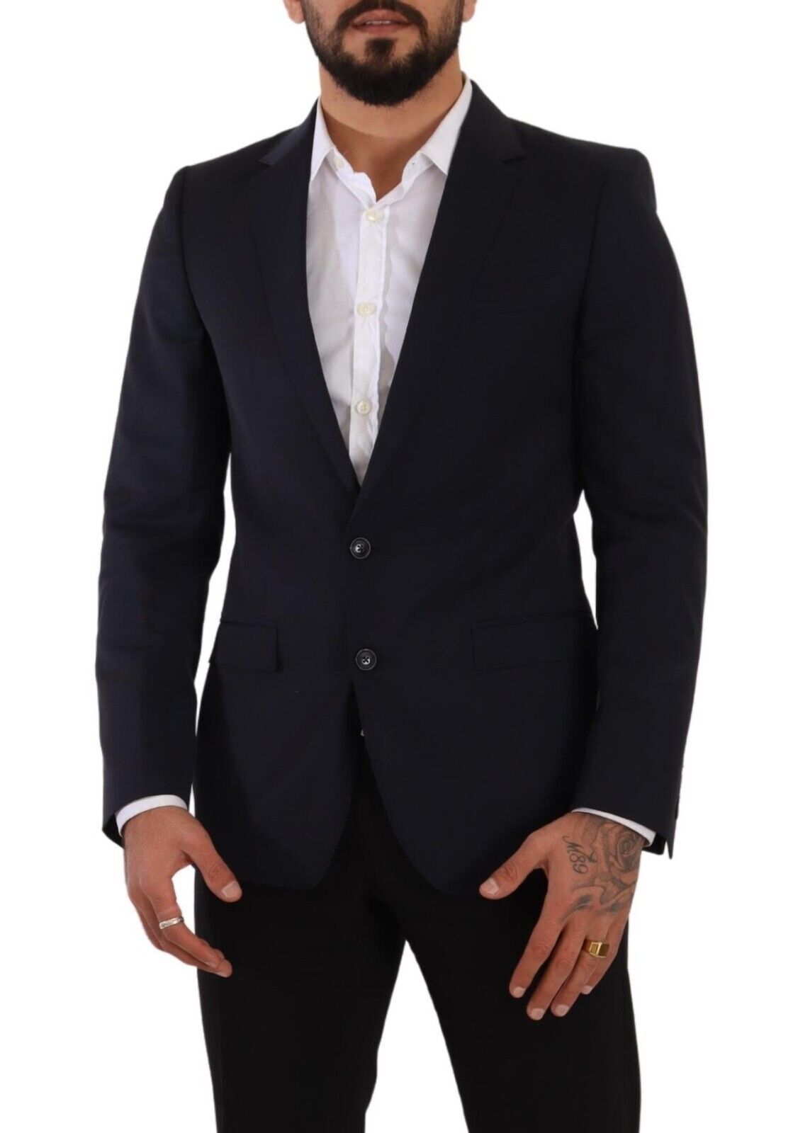 Dolce & Gabbana Dark Blue Single Breasted Coat MARTINI Blazer | Regal Royce