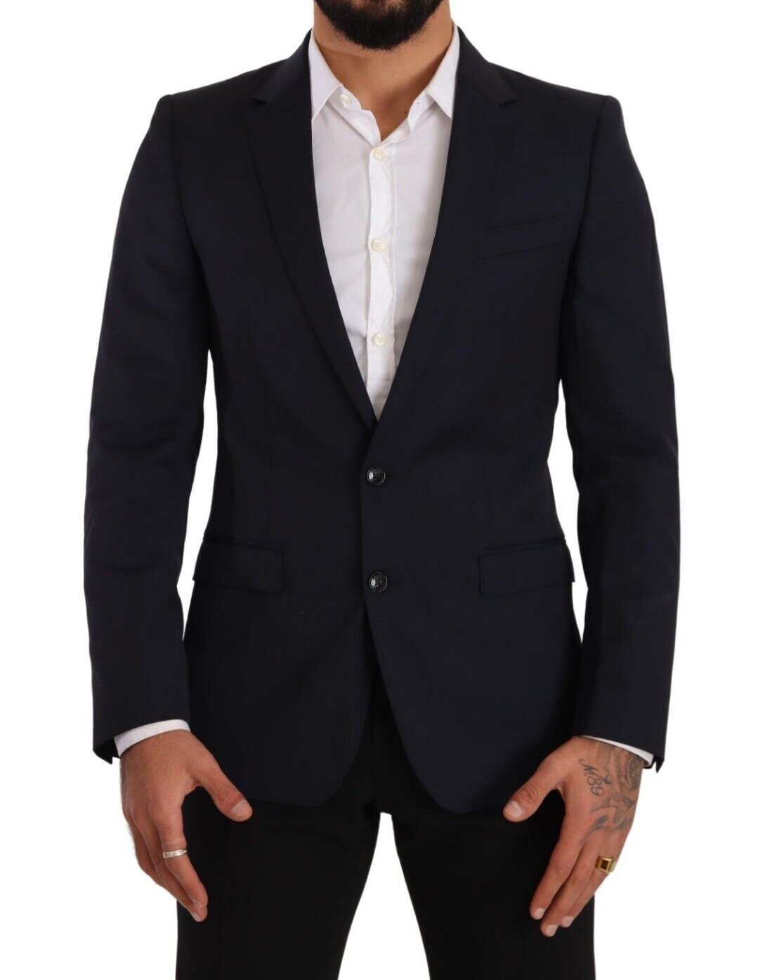 Dolce & Gabbana Dark Blue Single Breasted Coat MARTINI Blazer | Regal Royce
