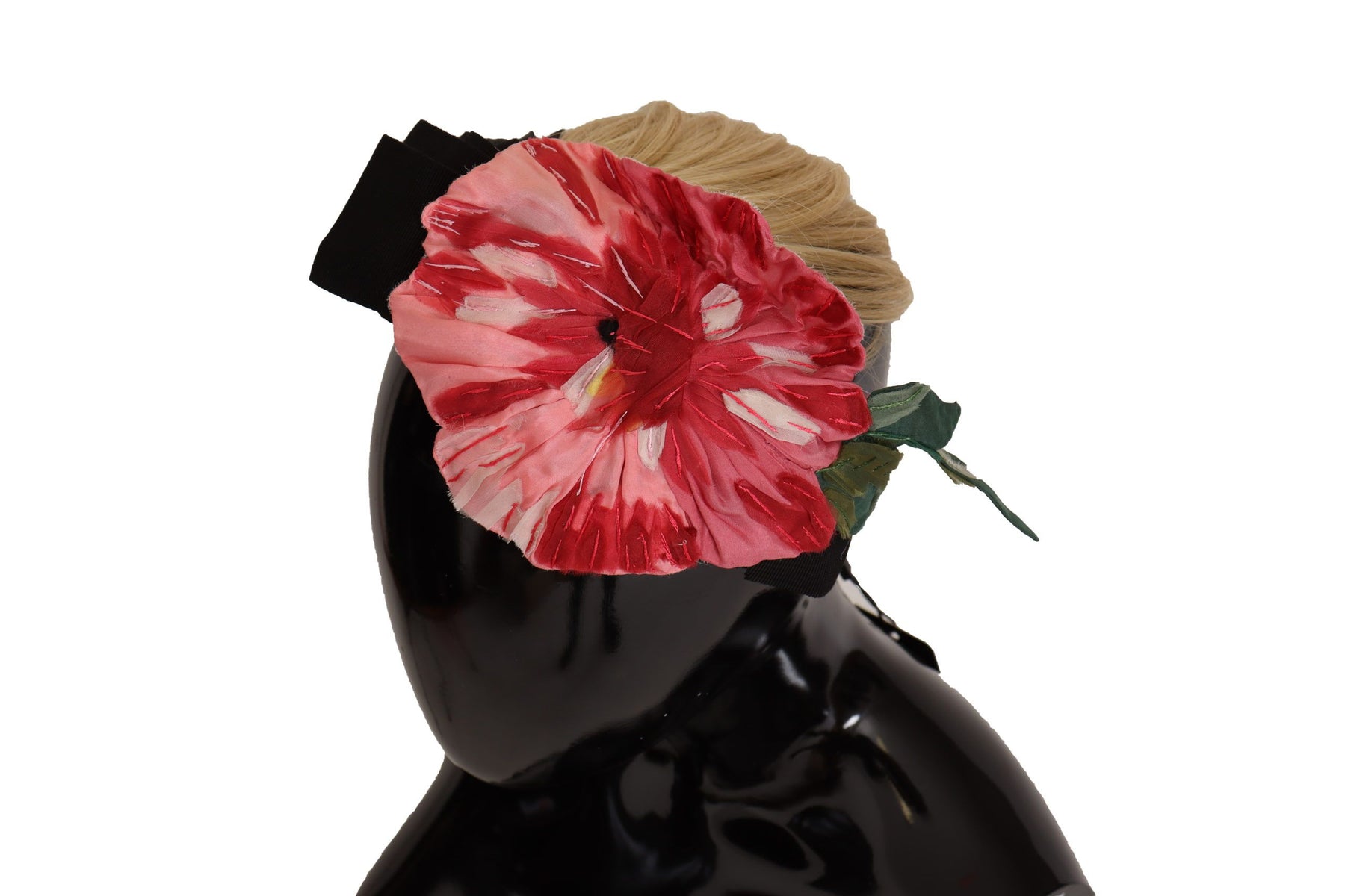 Dolce & Gabbana Black Silk White Hair Parrucchiera Diadem Headband | Regal Royce
