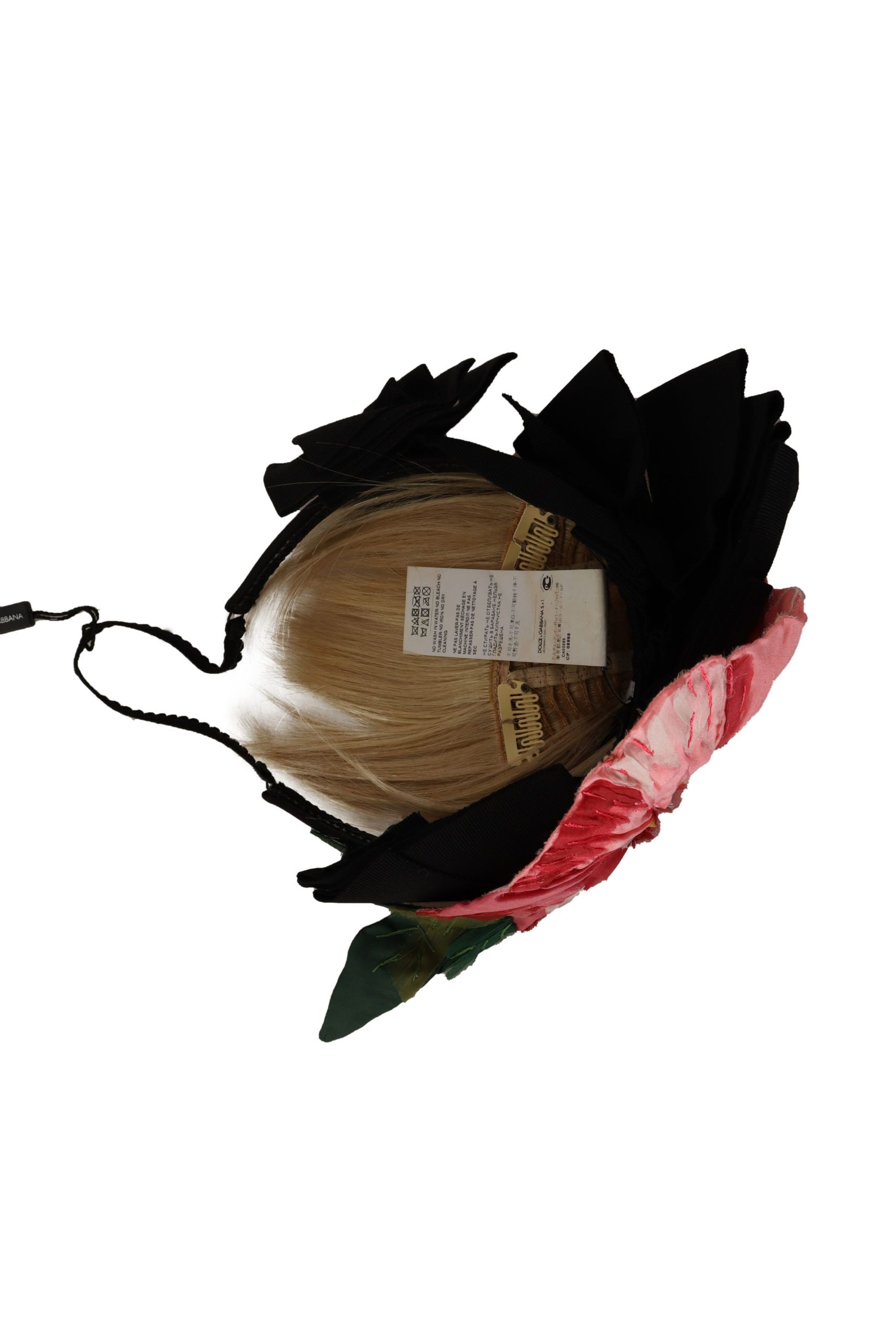 Dolce & Gabbana Black Silk White Hair Parrucchiera Diadem Headband | Regal Royce