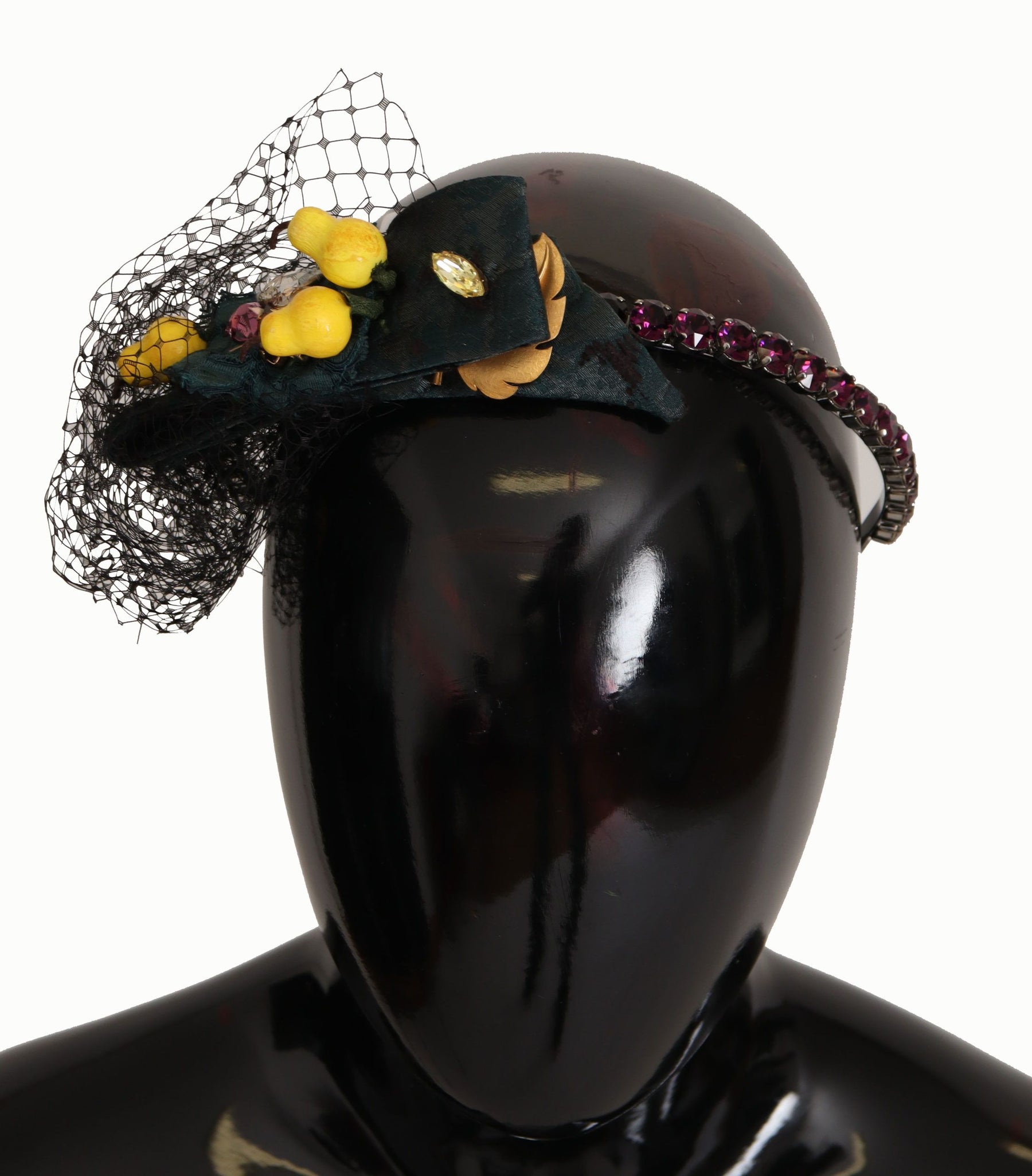 Dolce & Gabbana Purple Crystal Diadem Headband Lemons Sicily Tiara | Regal Royce
