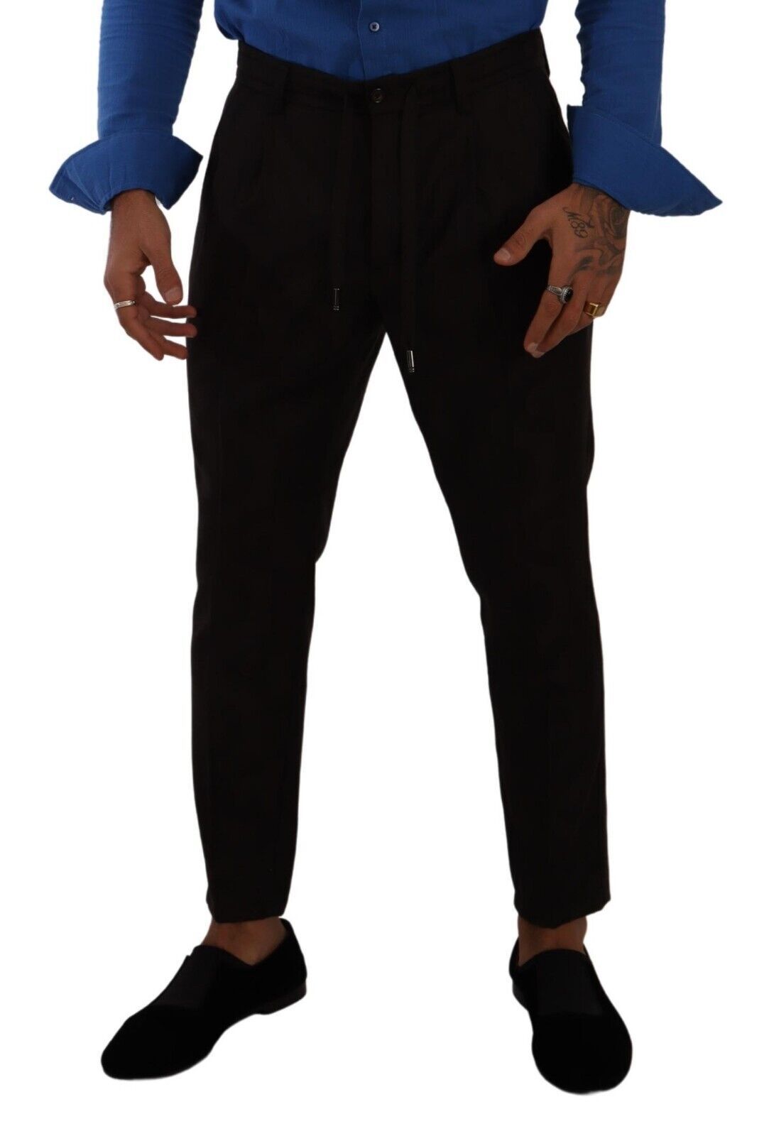 Dolce & Gabbana Bordeaux Wool Men Skinny Trouser Pants | Regal Royce