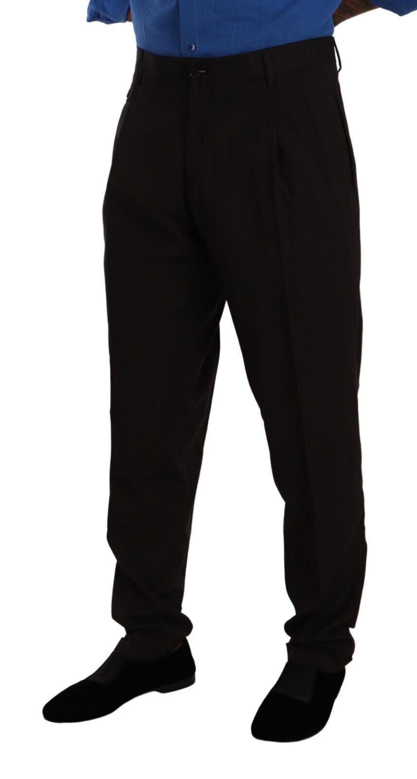 Dolce & Gabbana Brown Wool Skinny Formal Dress Pants | Regal Royce