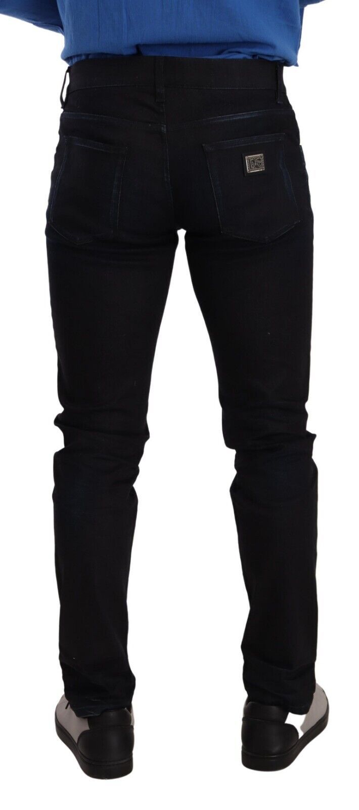 Dolce & Gabbana Blue Cotton Stretch Skinny Denim Trouser Jeans | Regal Royce