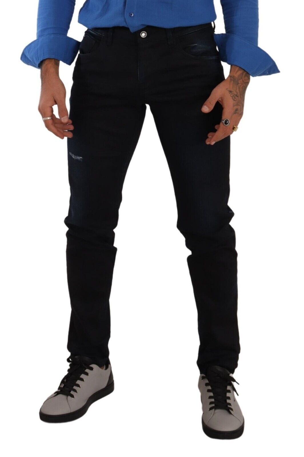 Dolce & Gabbana Blue Cotton Stretch Skinny Denim Trouser Jeans | Regal Royce