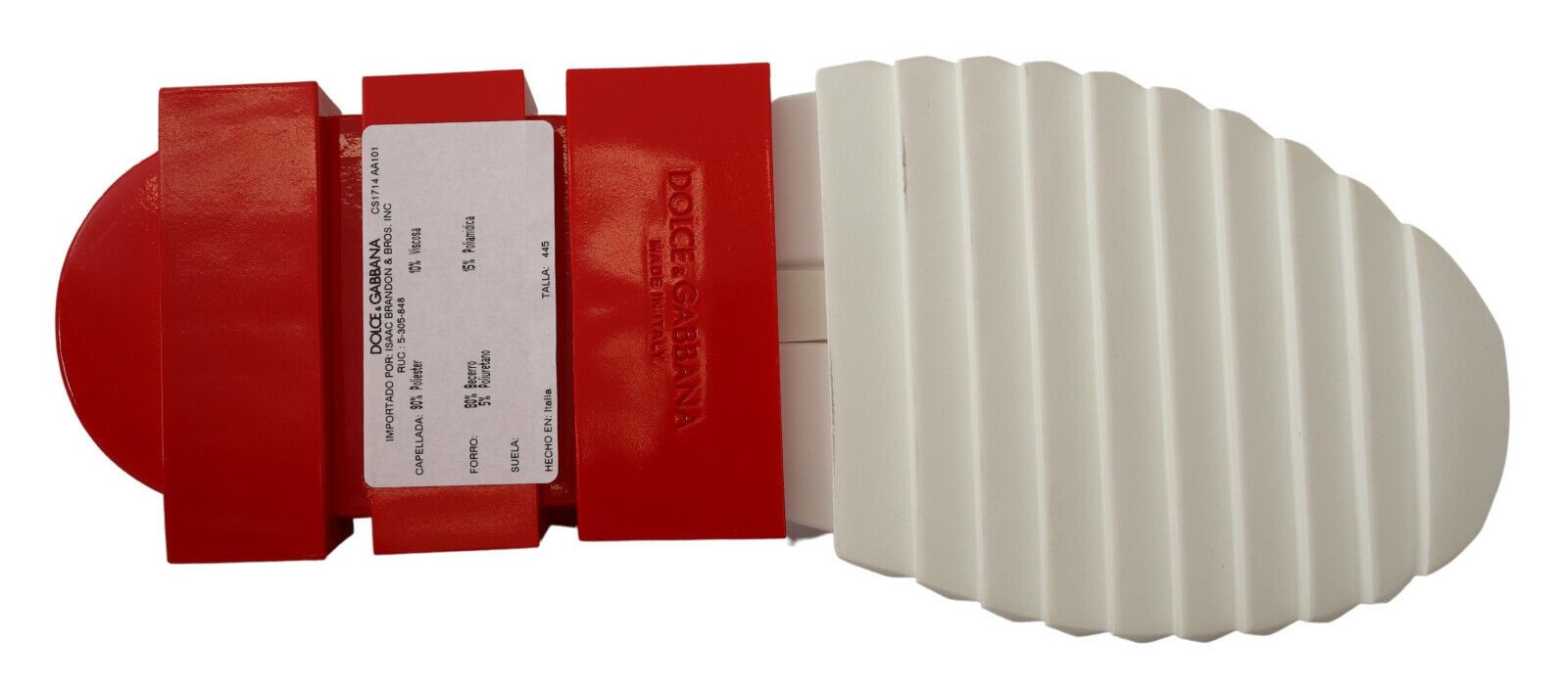 Dolce & Gabbana White Red Sorrento Sandals Sneakers | Regal Royce