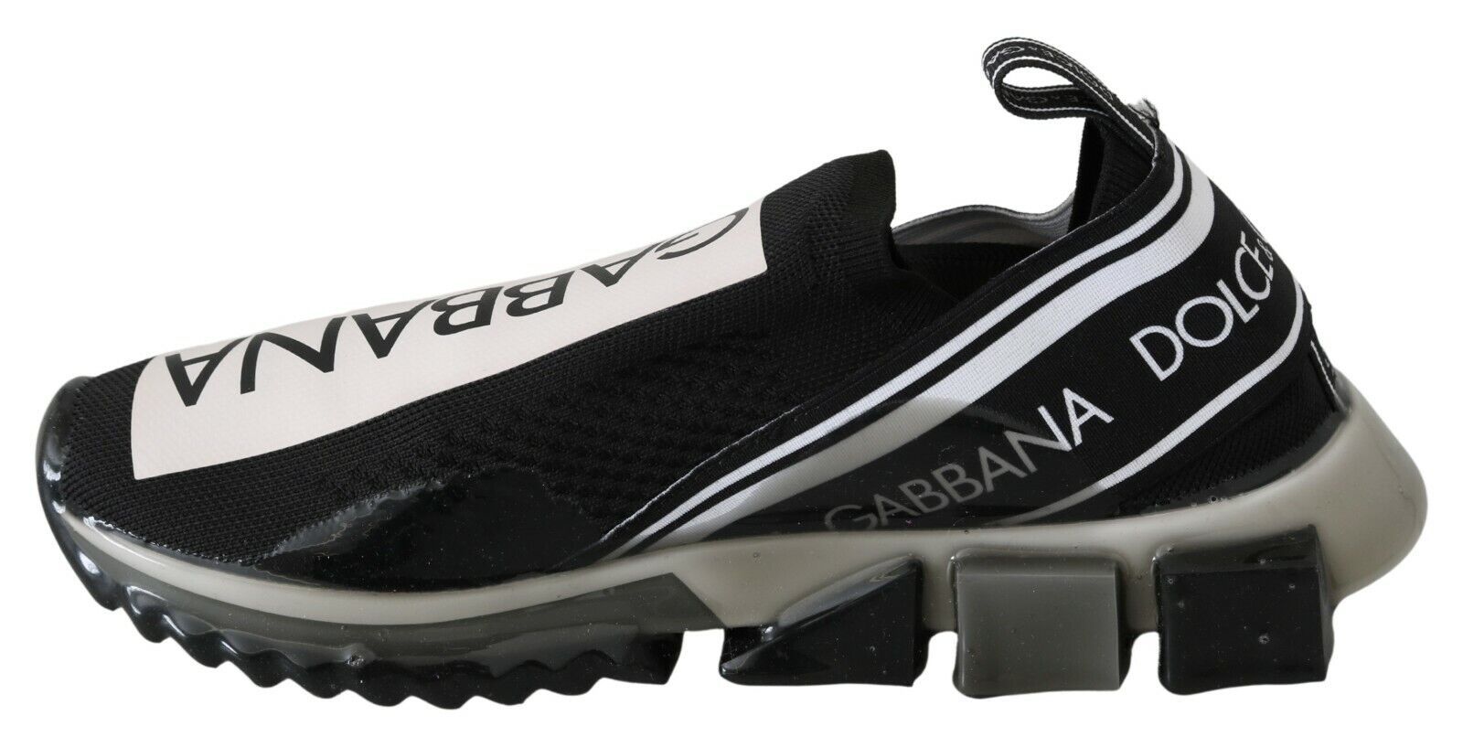 Dolce & Gabbana Black White SORRENTO Sport Stretch Sneakers | Regal Royce