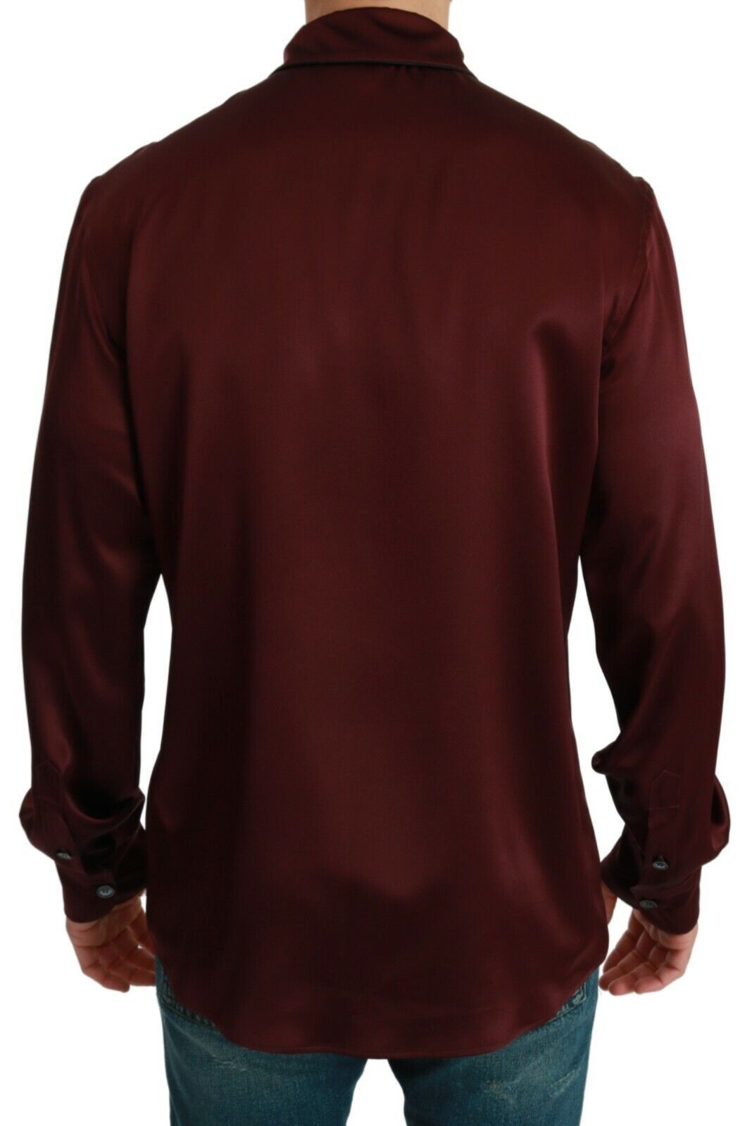 Dolce & Gabbana Bordeaux Silk Pajama Casual Shirt | Regal Royce