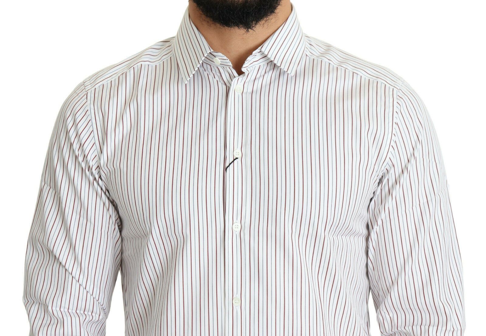 Dolce & Gabbana White Striped Formal MARTINI Shirt | Regal Royce