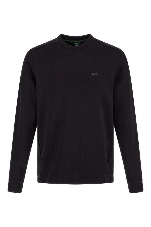 Hugo Boss Black Cotton Logo Details Sweatshirt | Regal Royce