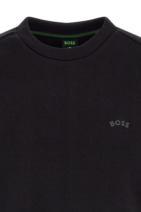 Hugo Boss Black Cotton Logo Details Sweatshirt | Regal Royce
