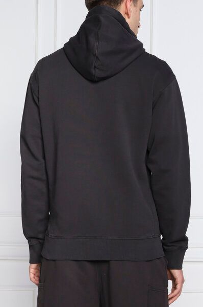 Hugo Boss Dark Blue Cotton Logo Details Hooded Sweatshirt | Regal Royce