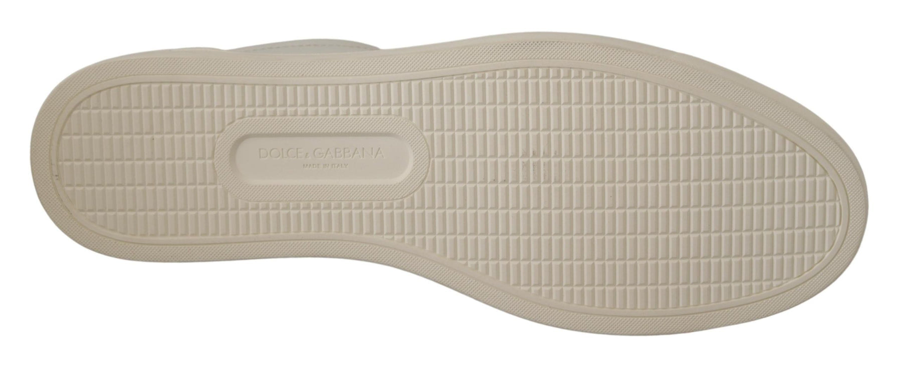 Dolce & Gabbana White Black Leather Low Shoes Sneakers | Regal Royce