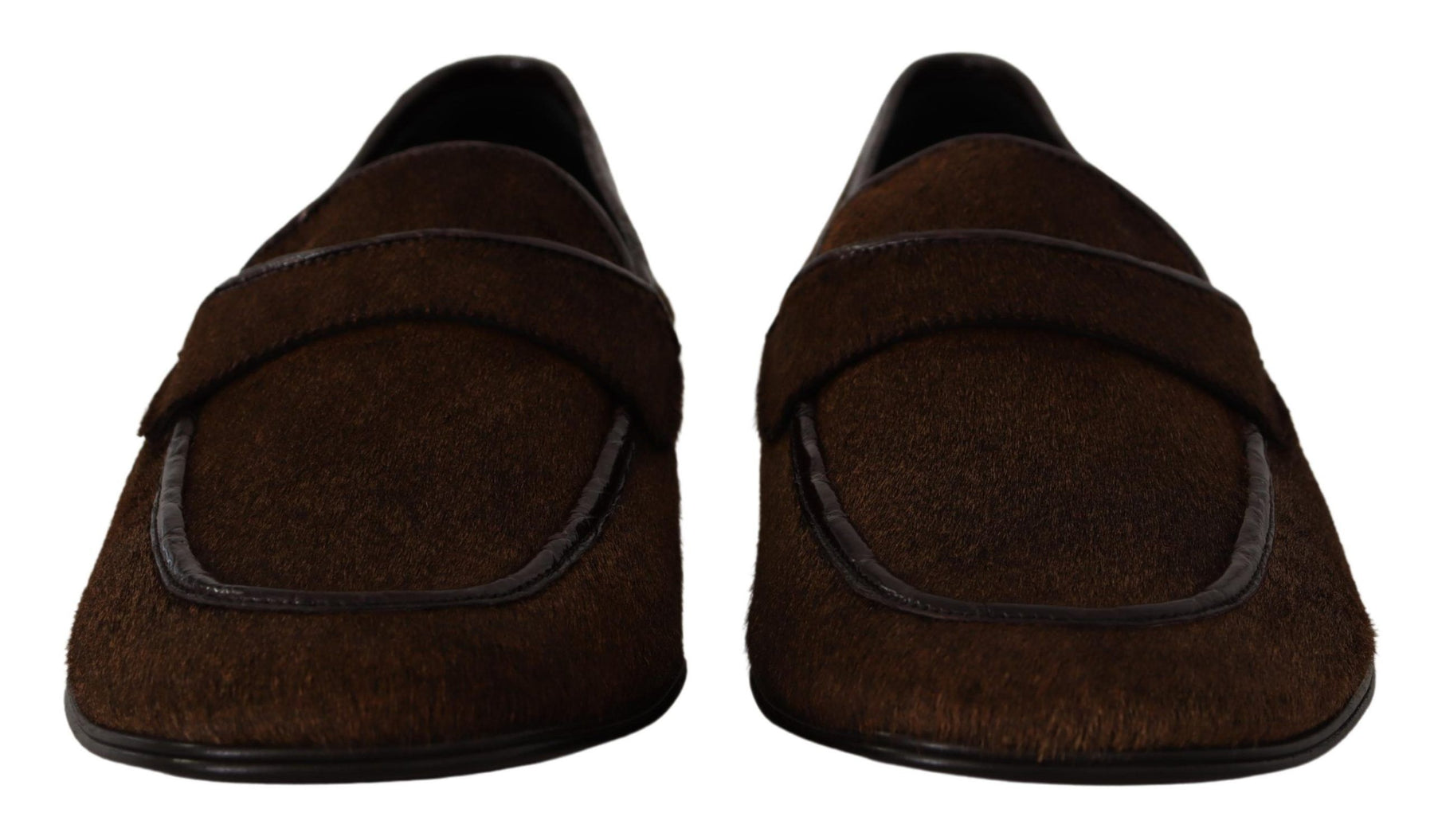 Dolce & Gabbana Shoes Dress Loafers Brown Leather Slip Shoes | Regal Royce