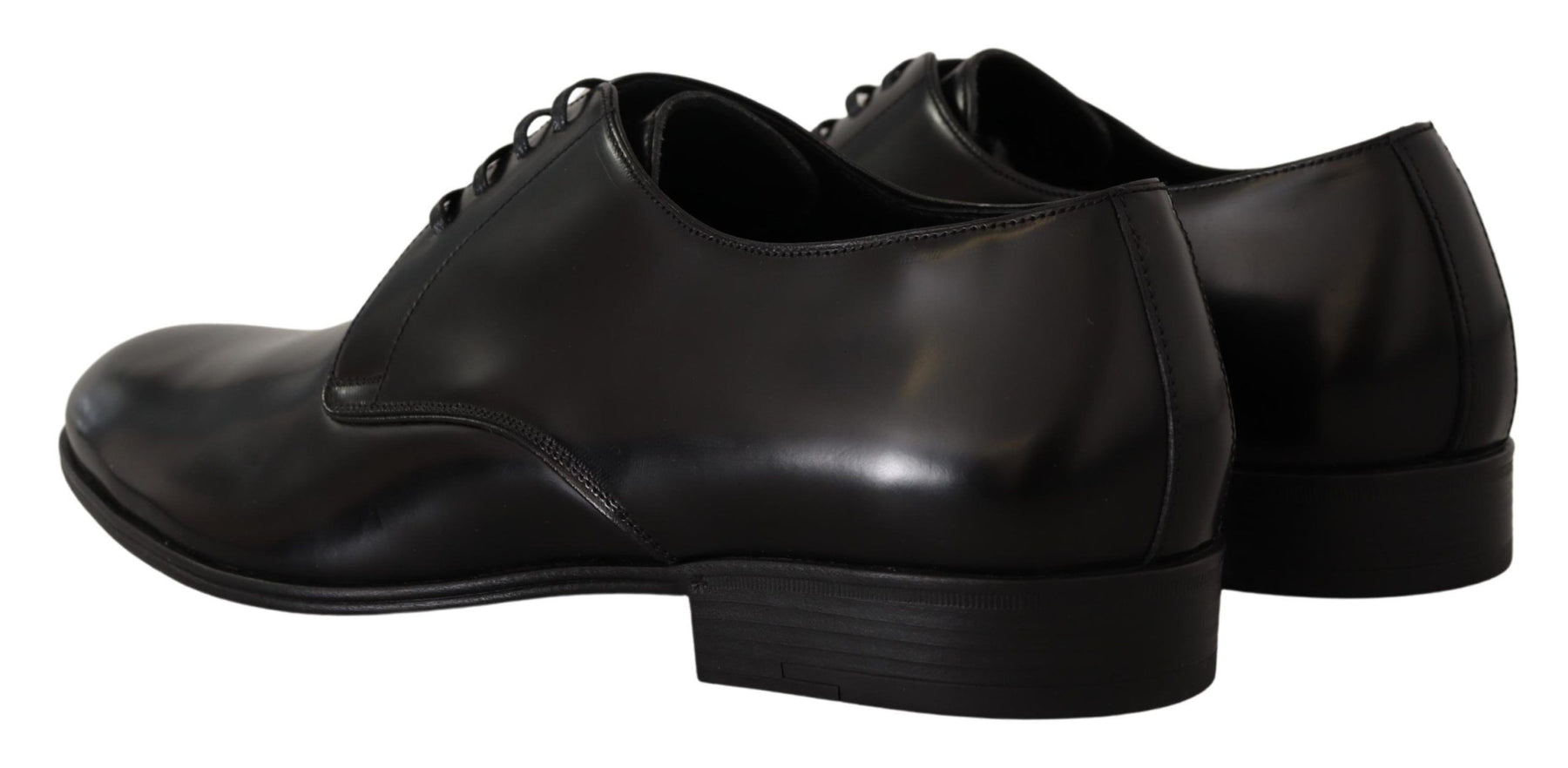 Dolce & Gabbana Black Leather Lace Up Formal Derby Shoes | Regal Royce