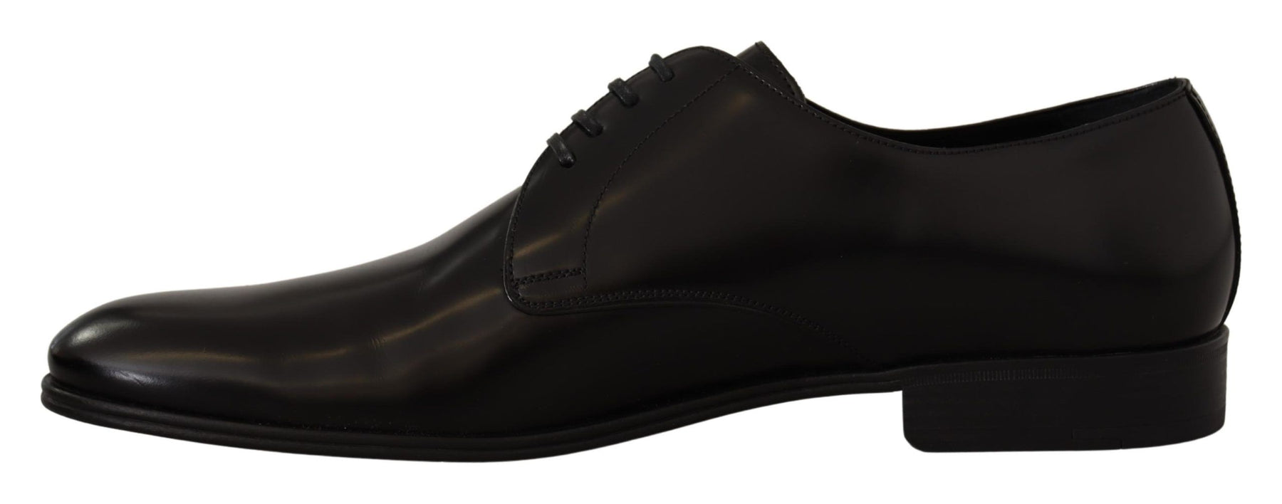 Dolce & Gabbana Black Leather Lace Up Formal Derby Shoes | Regal Royce