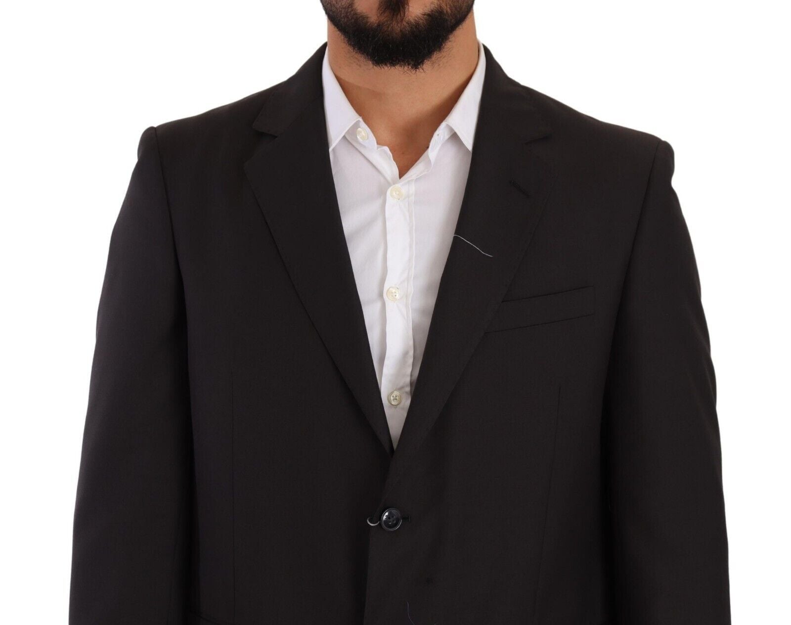 Domenico Tagliente Gray Polyester Single Breasted Formal Suit | Regal Royce