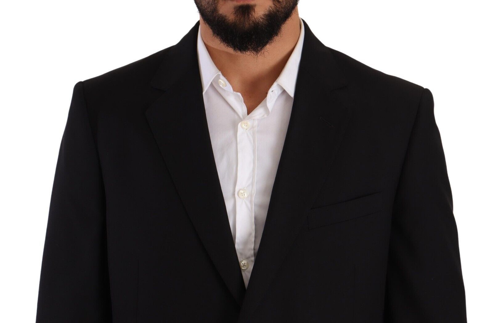 Domenico Tagliente Black Polyester Single Breasted Formal Suit | Regal Royce